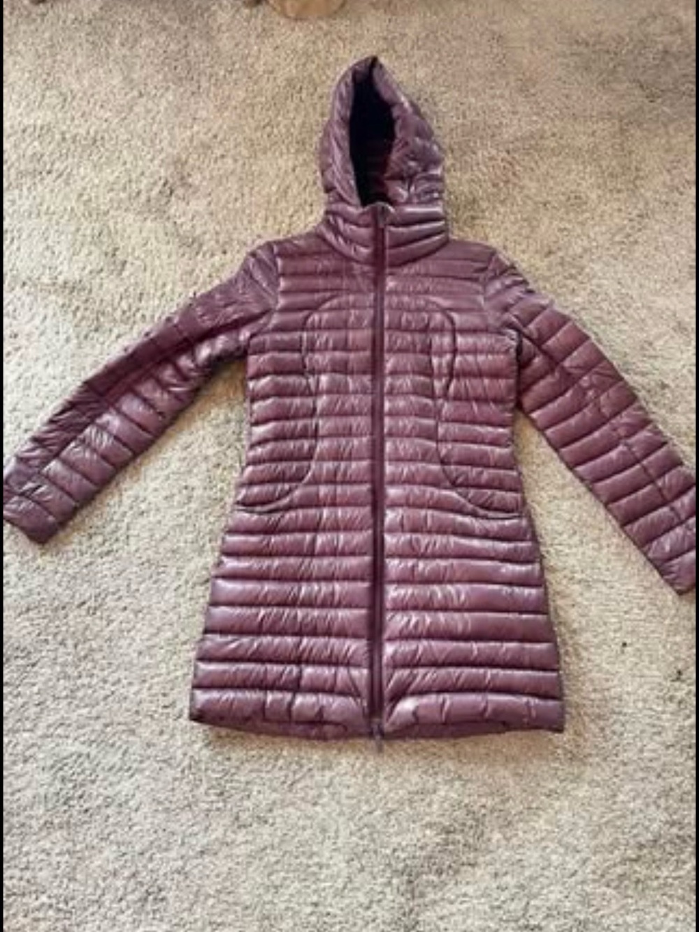 Lululemon Pack It Down Puffer Coat Women’s 6, Maroon